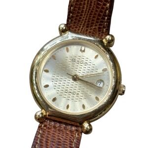 Vintage BULOVA Ladies Leather Strap Wrist Watch